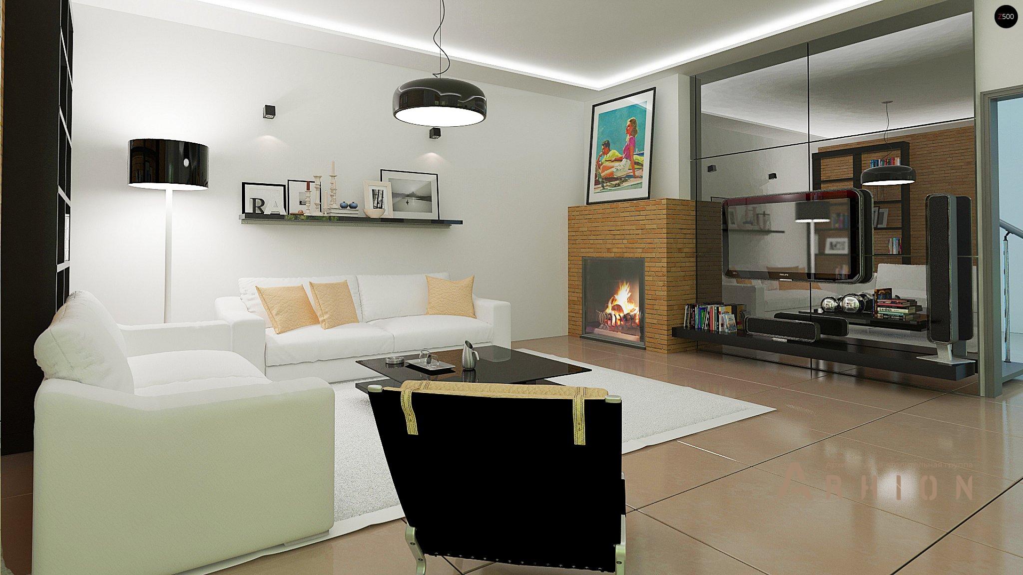 5. Проект одноэтажного дома в европейском стиле с четырехскатной, Z284 GP2, площадью - 211 кв c мансардой, терассой, балконом, гаражом